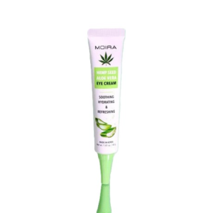 Crema de ojos Moira Aloe Vera Eye Cream en su envase blanco