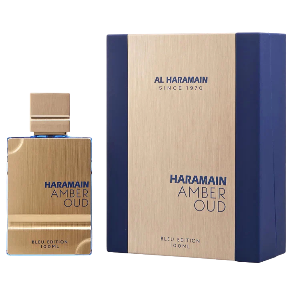 Frasco de Al Haramain Amber Oud Bleu Edition Eau de Parfum 100 ml