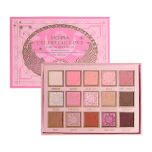 Paleta de sombras Moira Celestial Love Series abierta