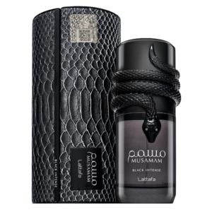 Frasco de Lattafa Musamam Black Intense Eau de Parfum 100 ml
