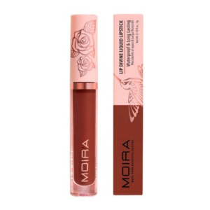 Labial líquido Moira Lip Divine en su envase con aplicador