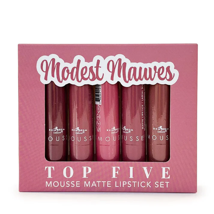 Set de labiales Italia Deluxe Top Five Modest Mauves