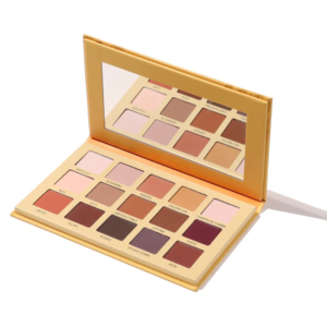 Paleta de sombras Moira Garden of My Mind abierta con sus quince tonos