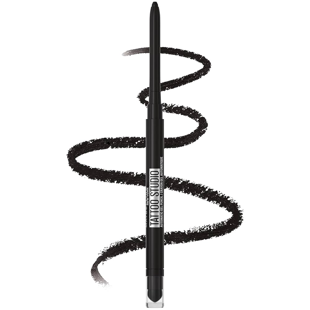 Lápiz de gel mecánico Maybelline Tattoo Studio en el tono 10 Smokey Black