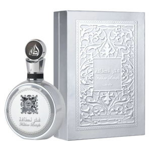 Frasco de Lattafa Fakhar Platin Eau de Parfum 100 ml