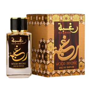 Frasco de Lattafa Raghba Wood Intense Eau de Parfum 100 ml