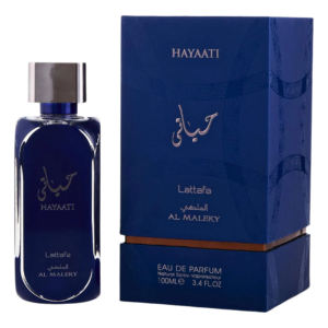 Frasco de Lattafa Hayaati Al Maleky Eau de Parfum 100 ml