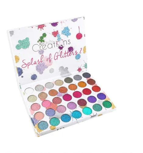 Paleta de glitters Beauty Creations Splash of Glitters 2 abierta